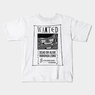 Wanted Roronoa Zoro Kids T-Shirt